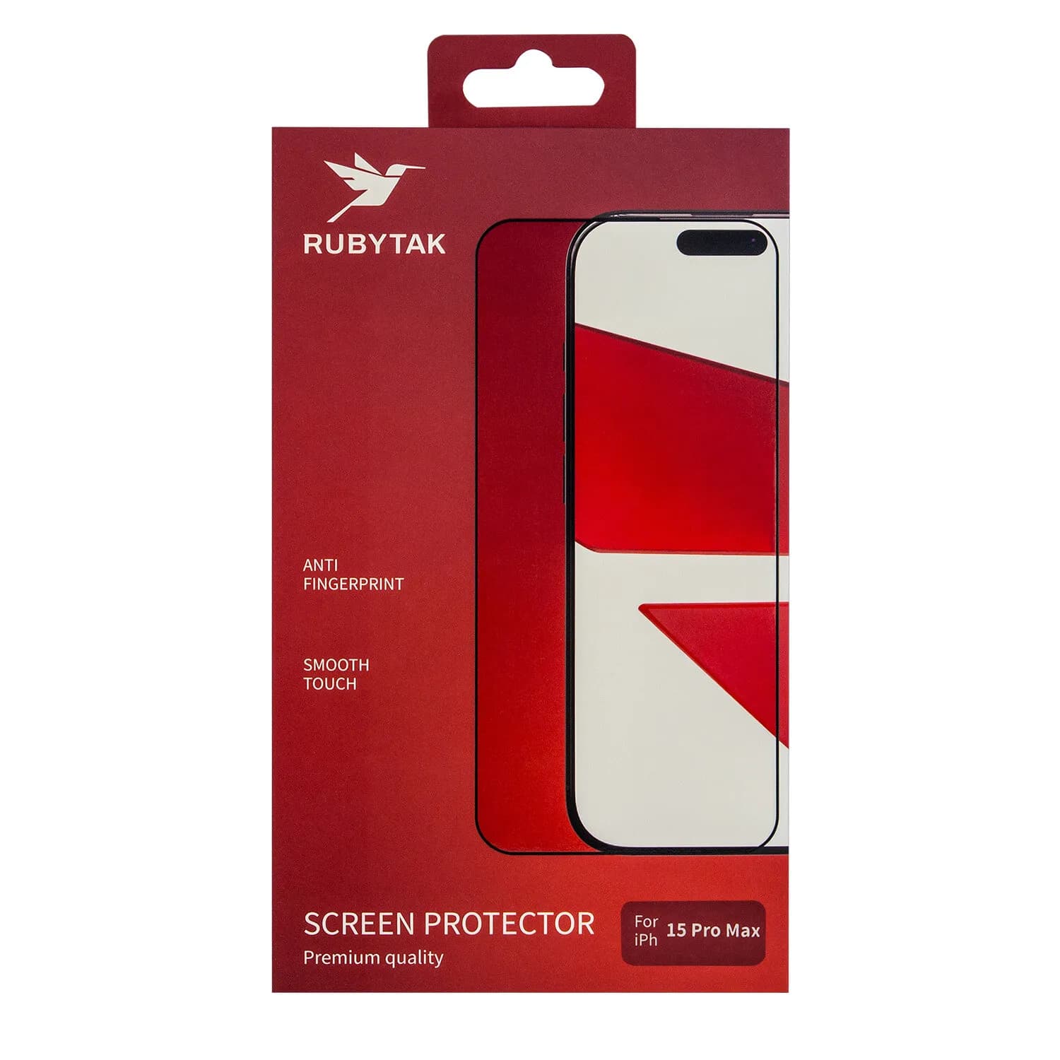 Защитное стекло RUBYTAK HD Silk Print iPh 15 Pro Max