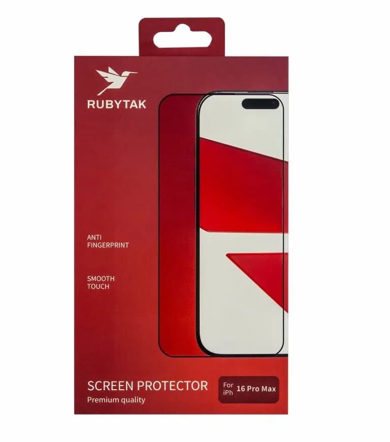 Защитное стекло RUBYTAK HD Silk Print iPh 16 Pro Max