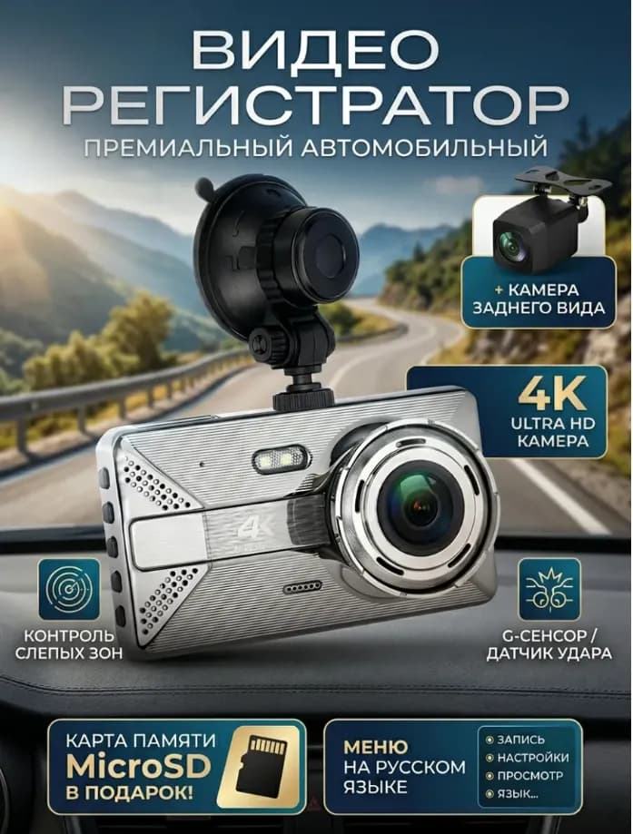 Видеорегистратор автомобильный 2 в 1 с 2 камерами xp20 Mendes