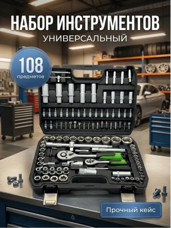 Набор ручного инструмента Autolux 108 предметов