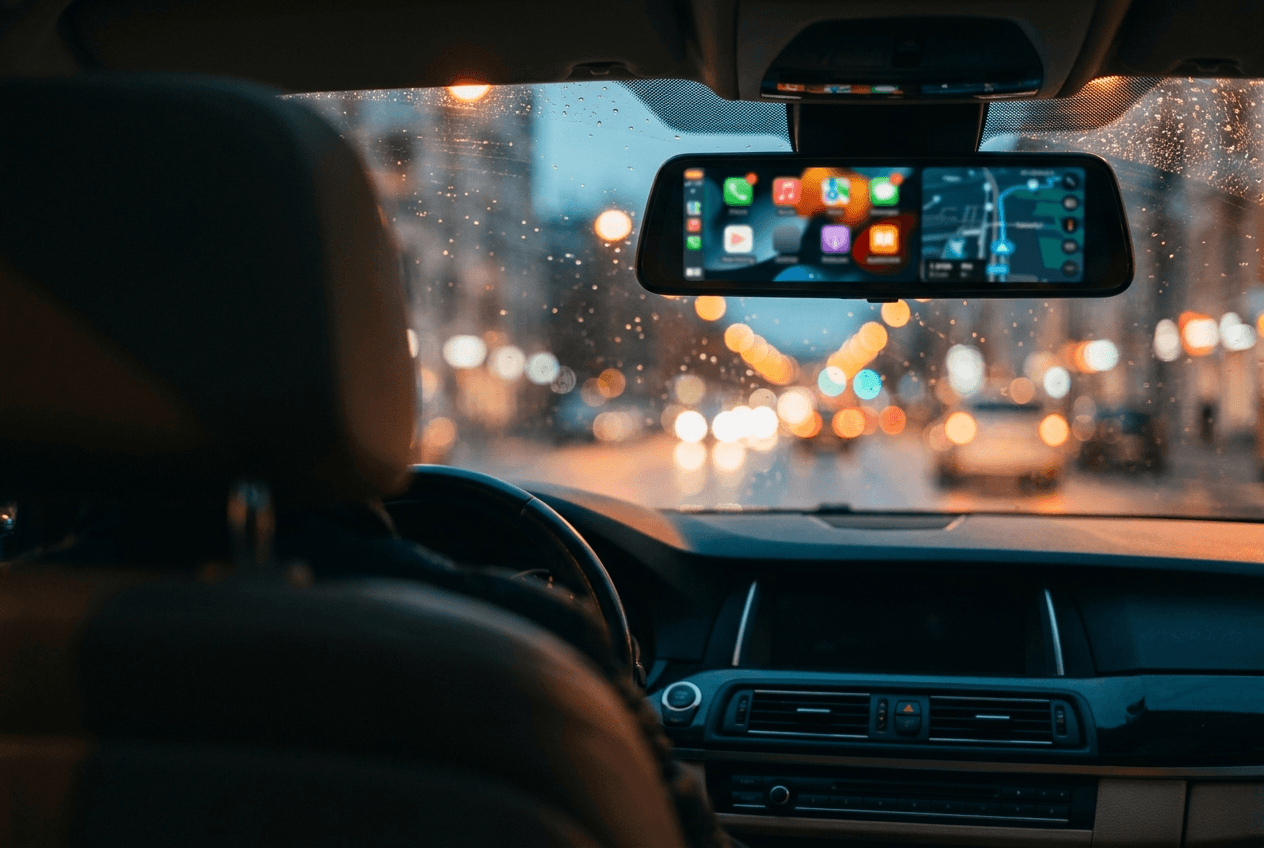 CarPlay и Android Auto в регистраторе-зеркале: как это работает